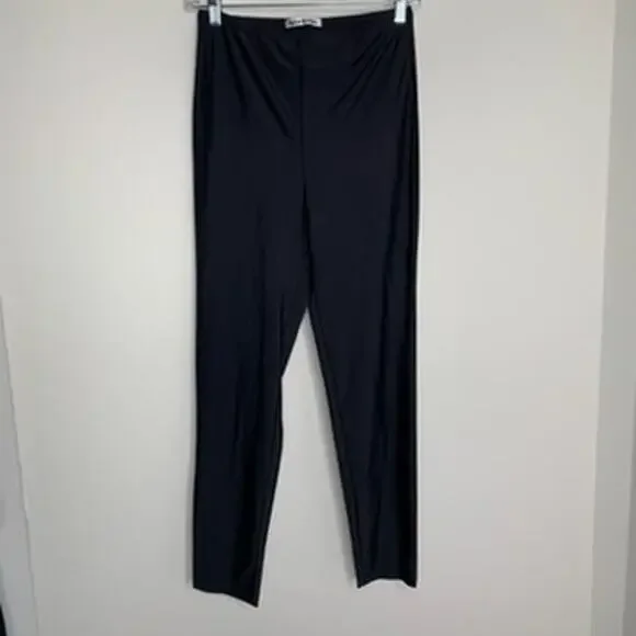Reformation Skye Black Shiny Coated Legging Womens Medium